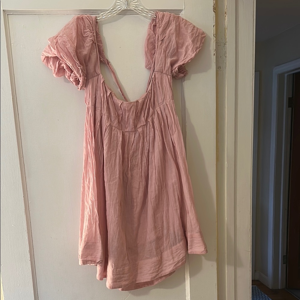 Free People Pink Short Sleeve Dress